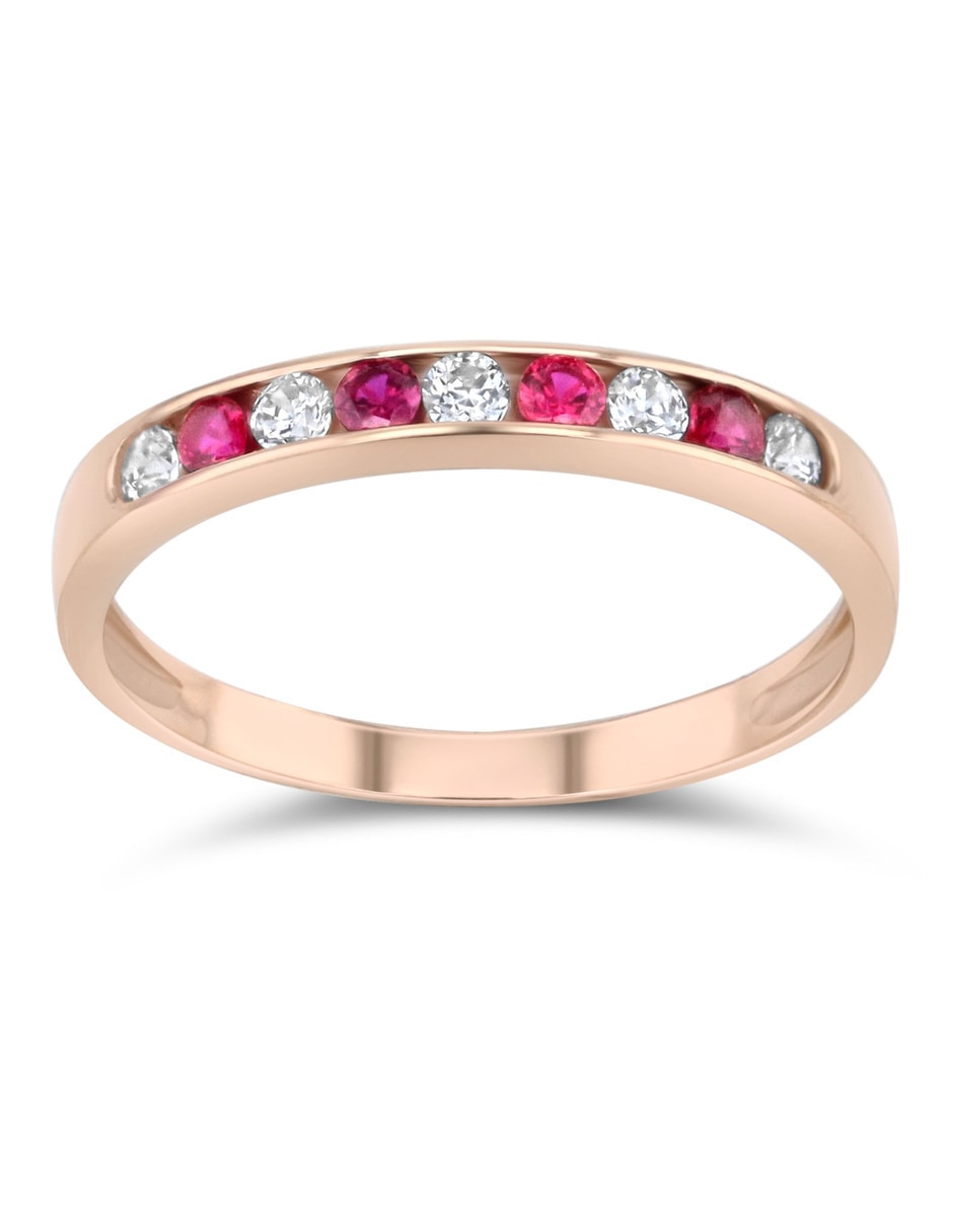 Churumbela de oro blanco 14 K Joyerías Bizarro zirconia