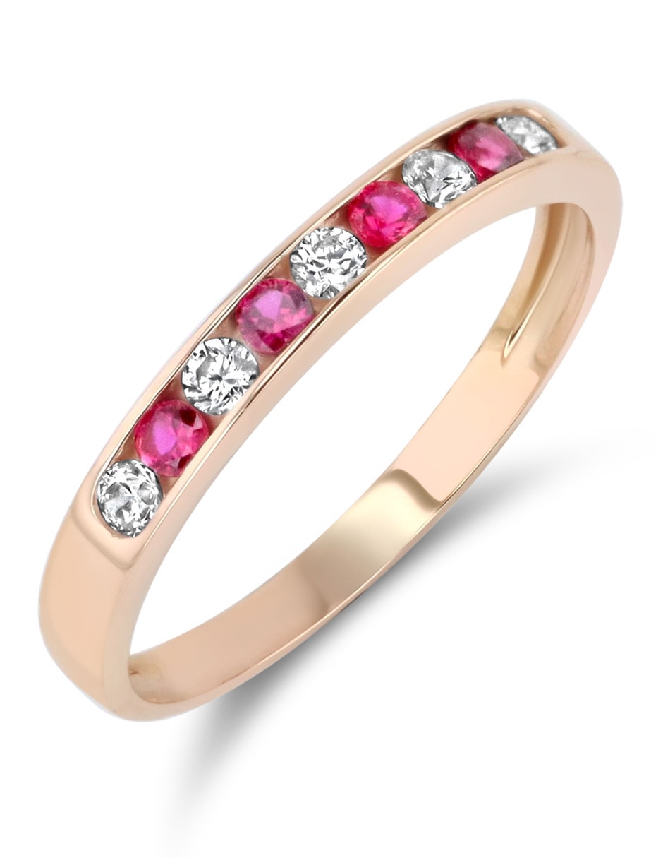 Churumbela de oro blanco 14 K Joyerías Bizarro zirconia