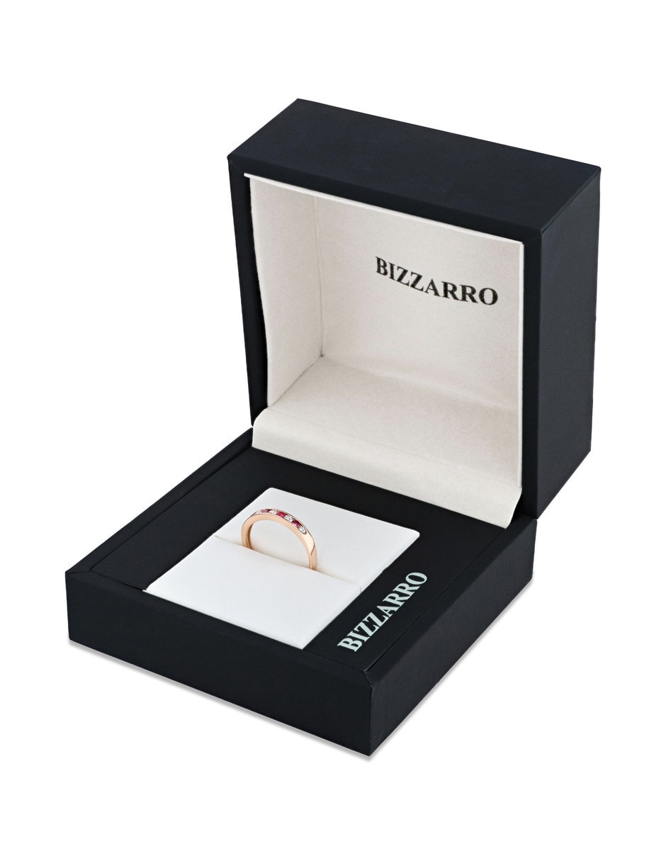 Churumbela de oro blanco 14 K Joyerías Bizarro zirconia