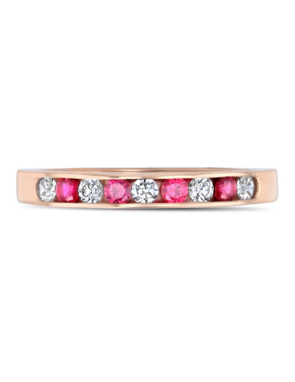 Churumbela de oro blanco 14 K Joyerías Bizarro zirconia