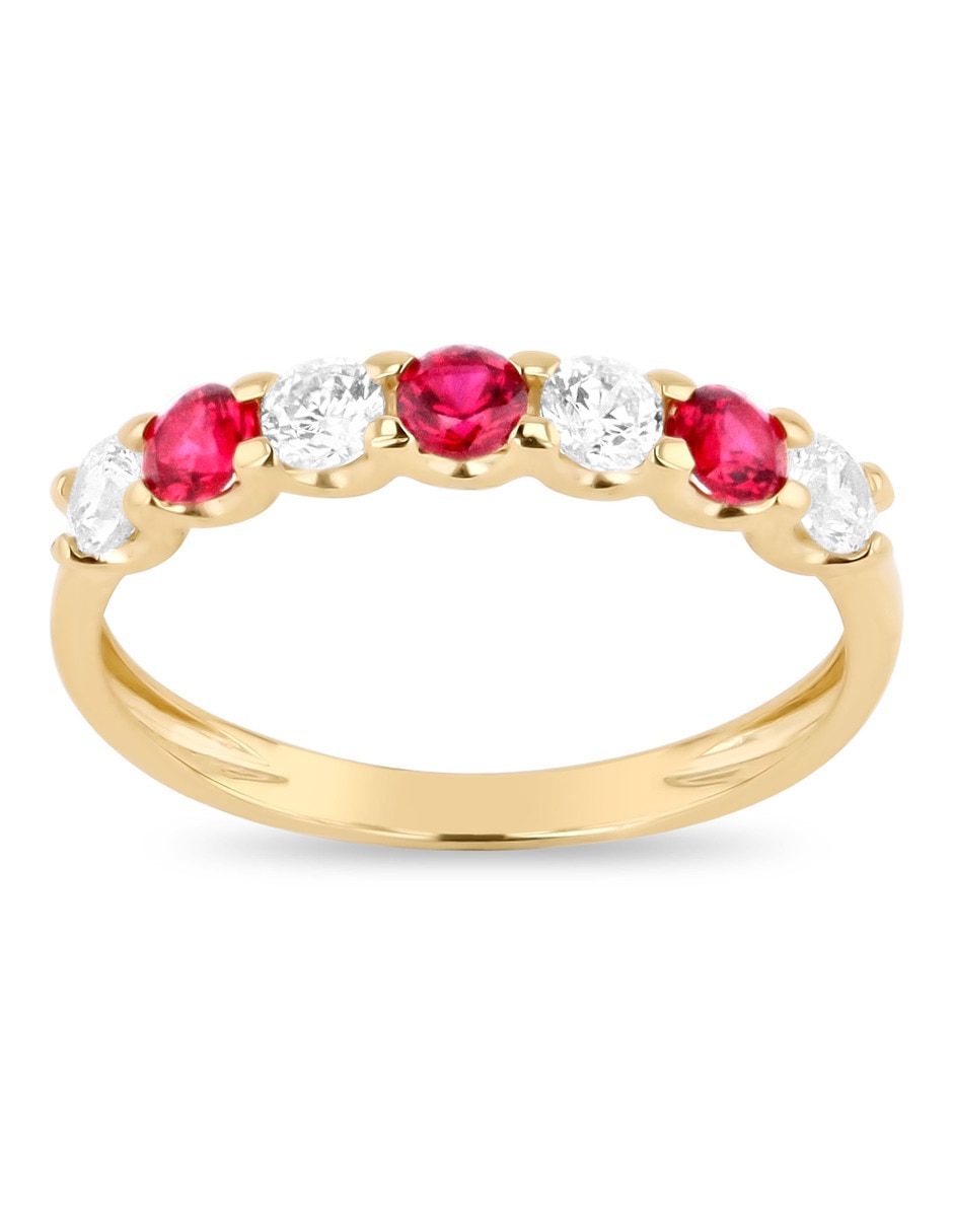 Churumbela de oro amarillo 14 K Joyerías Bizarro zirconia