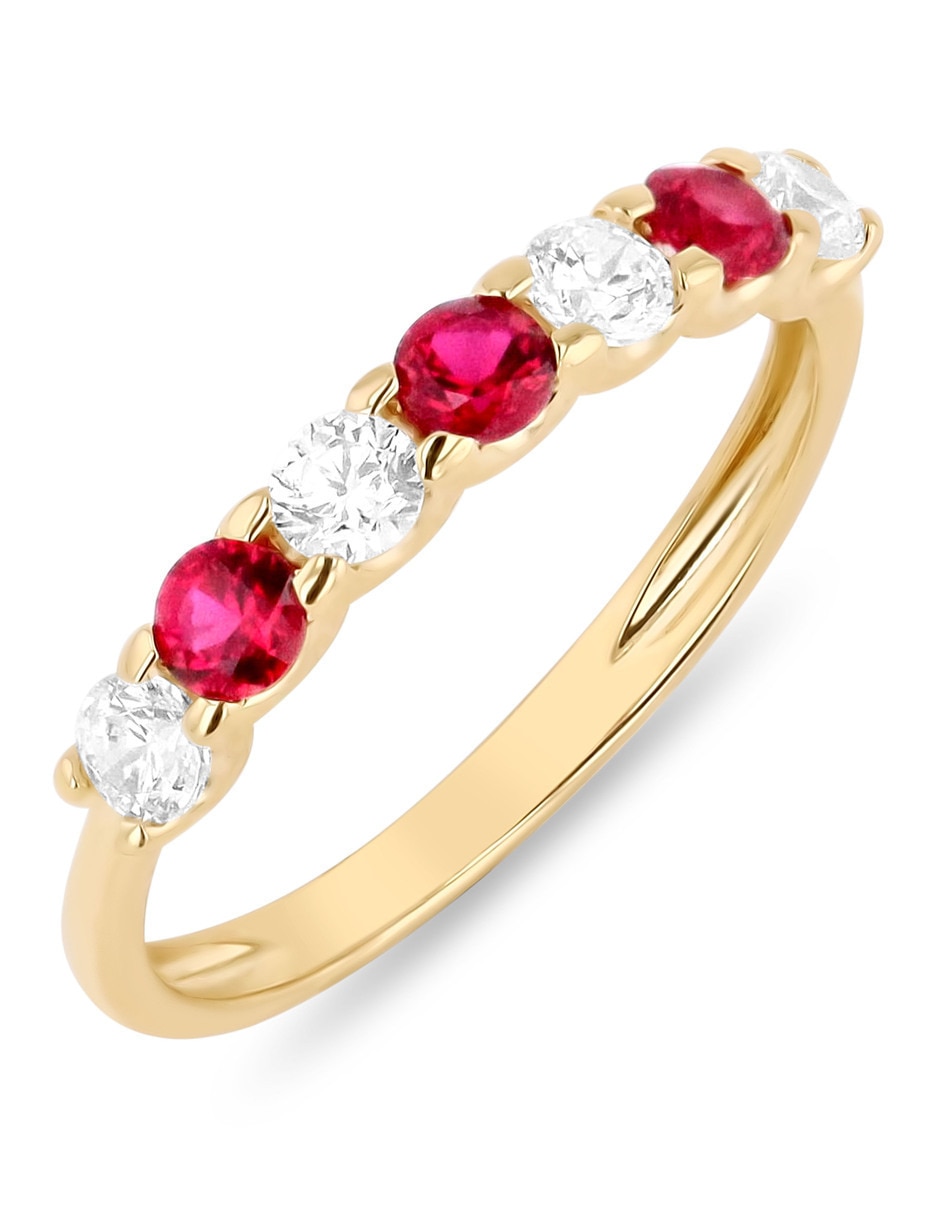 Churumbela de oro amarillo 14 K Joyerías Bizarro zirconia