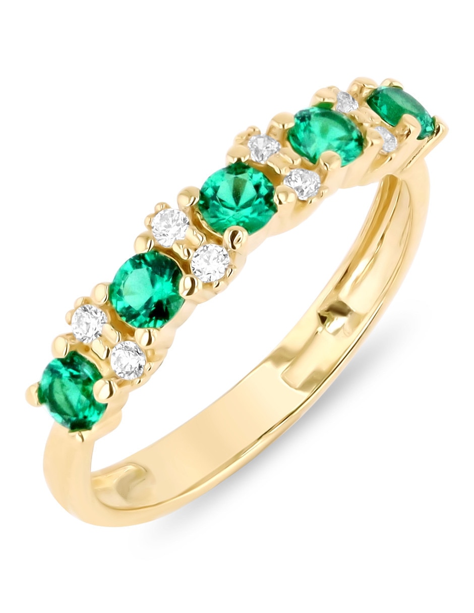 Churumbela de oro amarillo 14 K Joyerías Bizarro zirconia 2