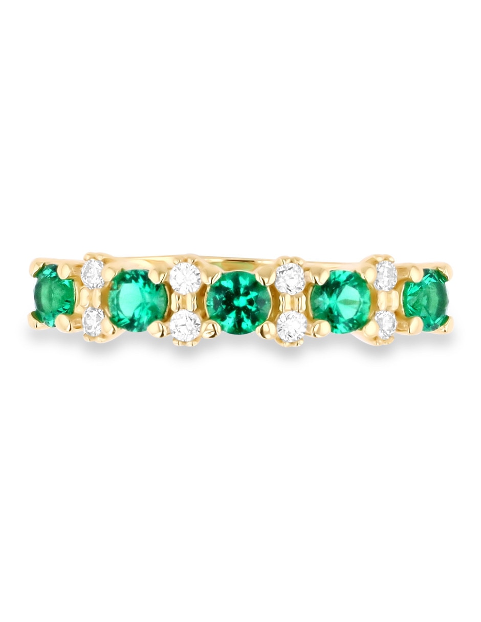 Churumbela de oro amarillo 14 K Joyerías Bizarro zirconia 5