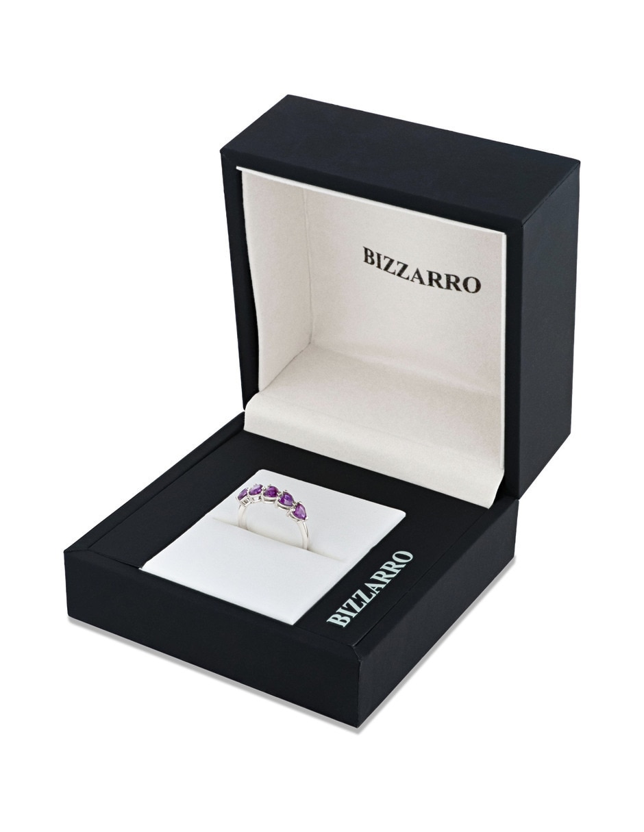 Churumbela de oro blanco 14 K zirconia 4