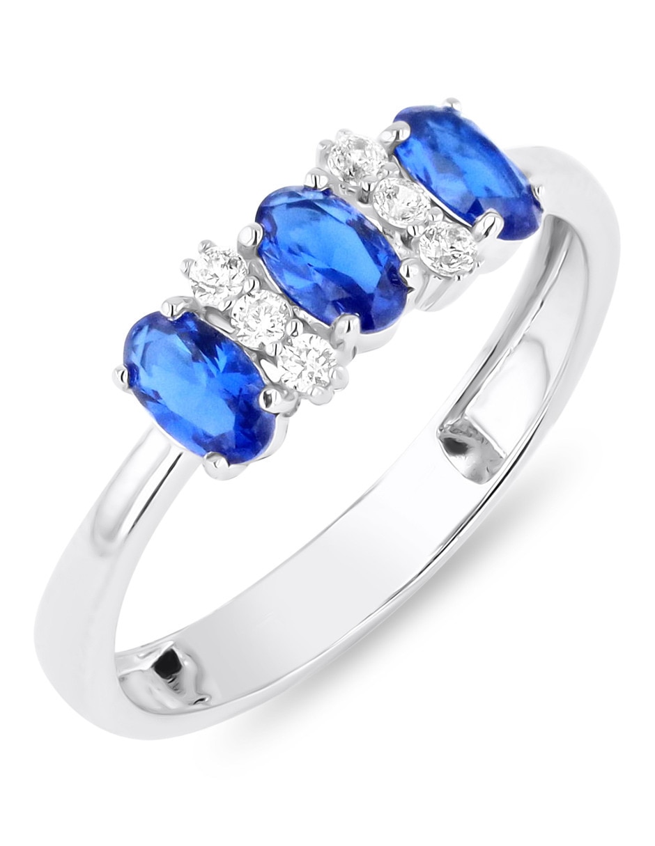 Churumbela de oro blanco 14 K Joyerías Bizarro zirconia 2