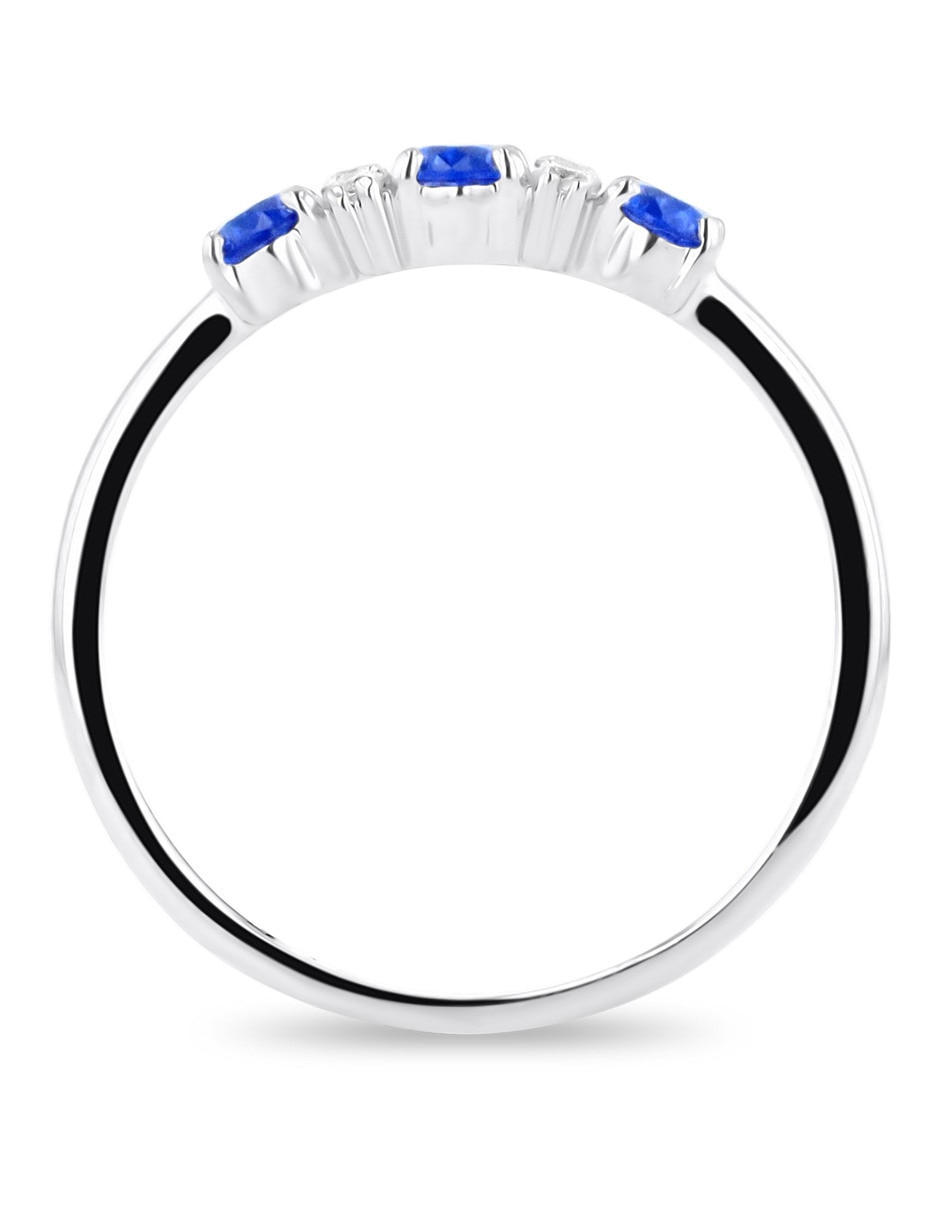 Churumbela de oro blanco 14 K Joyerías Bizarro zirconia 3