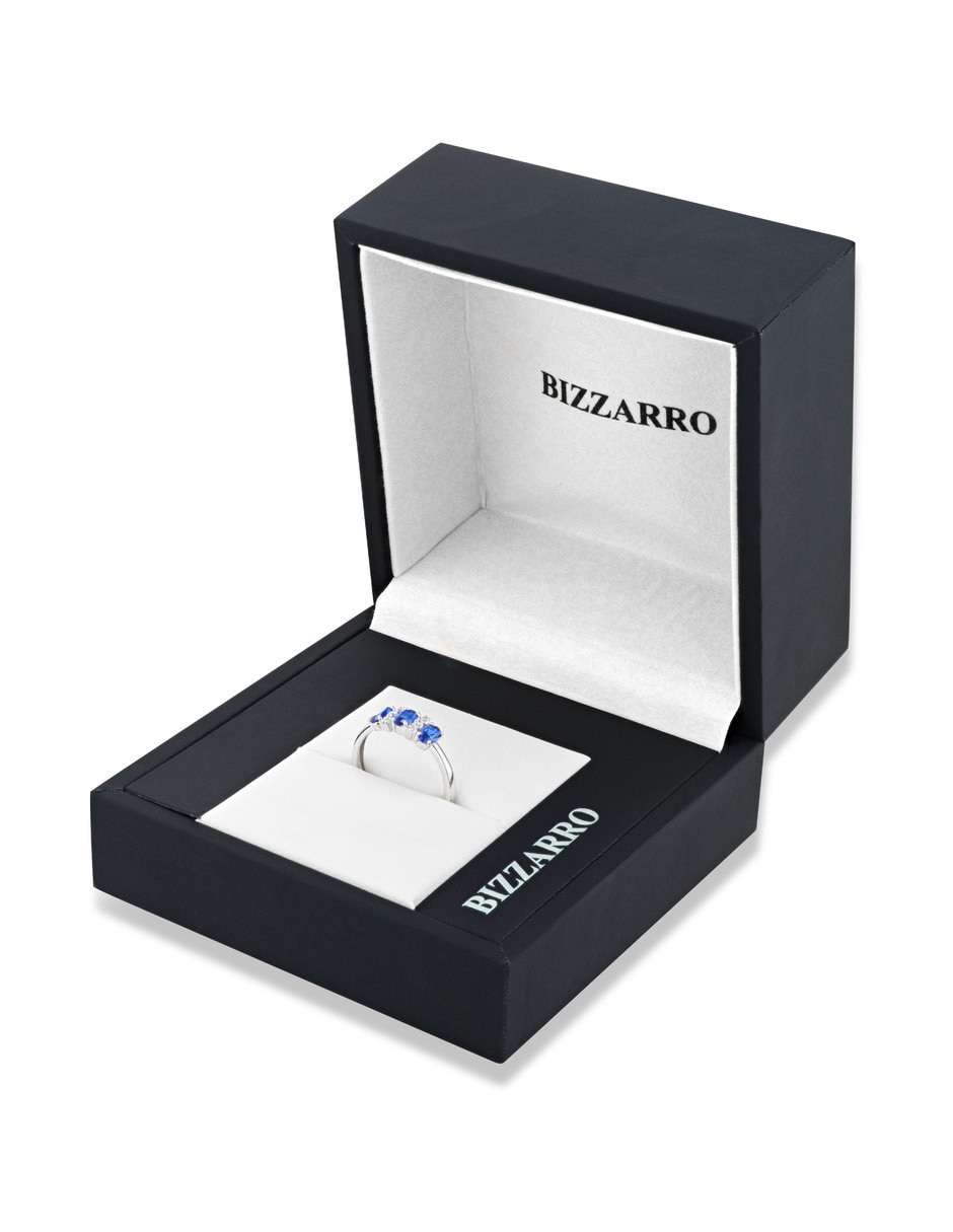 Churumbela de oro blanco 14 K Joyerías Bizarro zirconia 4