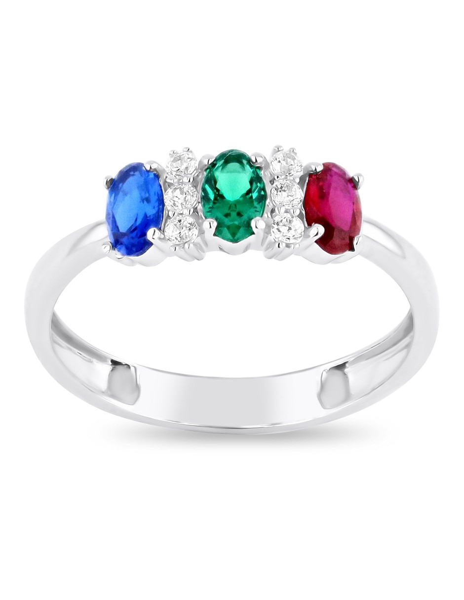 Churumbela de oro blanco 14 K zirconia Churumbela de oro blanco 14 K zirconia