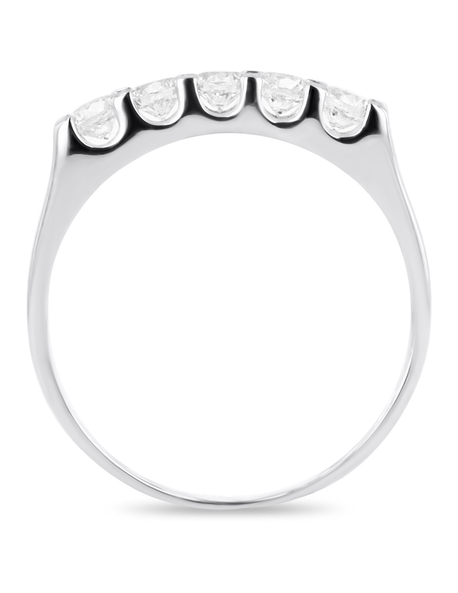 Churumbela de oro blanco 14 K Joyerías Bizarro zirconia 3