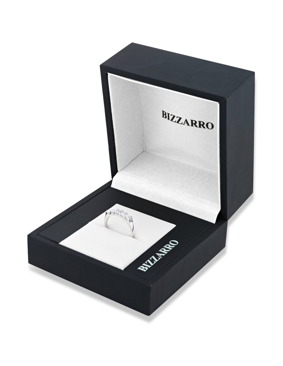 Churumbela de oro blanco 14 K Joyerías Bizarro zirconia 4