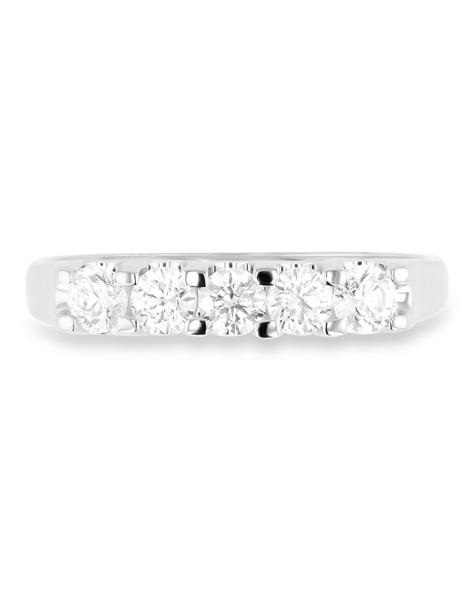 Churumbela de oro blanco 14 K Joyerías Bizarro zirconia 5