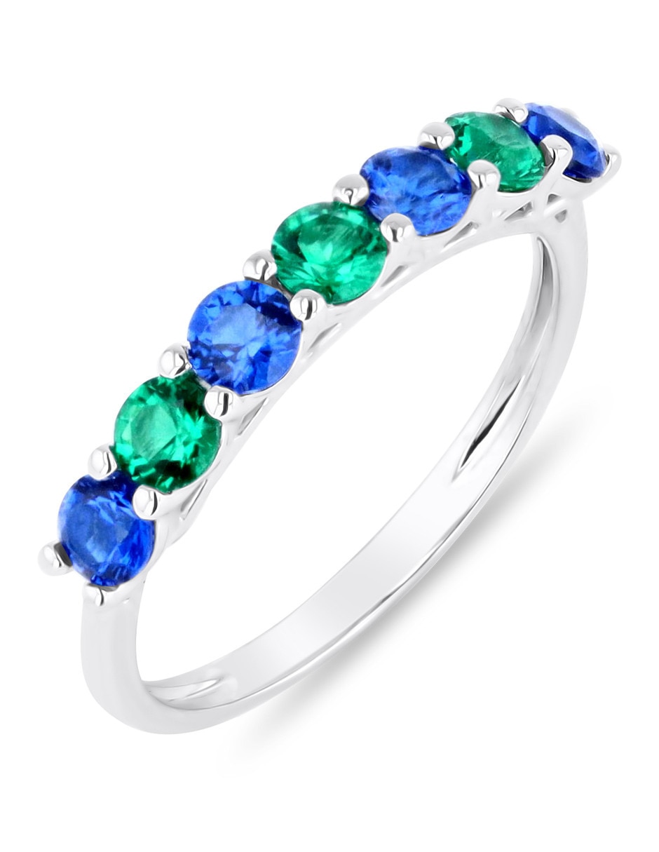 Churumbela de oro blanco 14 K Joyerías Bizarro zirconia 2