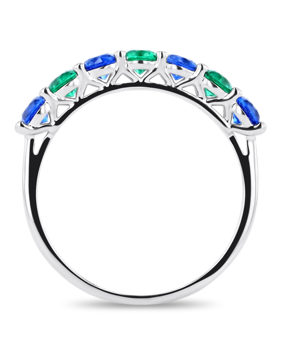 Churumbela de oro blanco 14 K Joyerías Bizarro zirconia 3