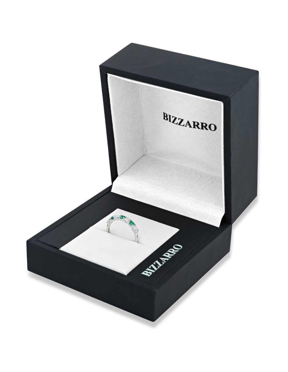 Churumbela de oro blanco 14 K Joyerías Bizarro zirconia 4