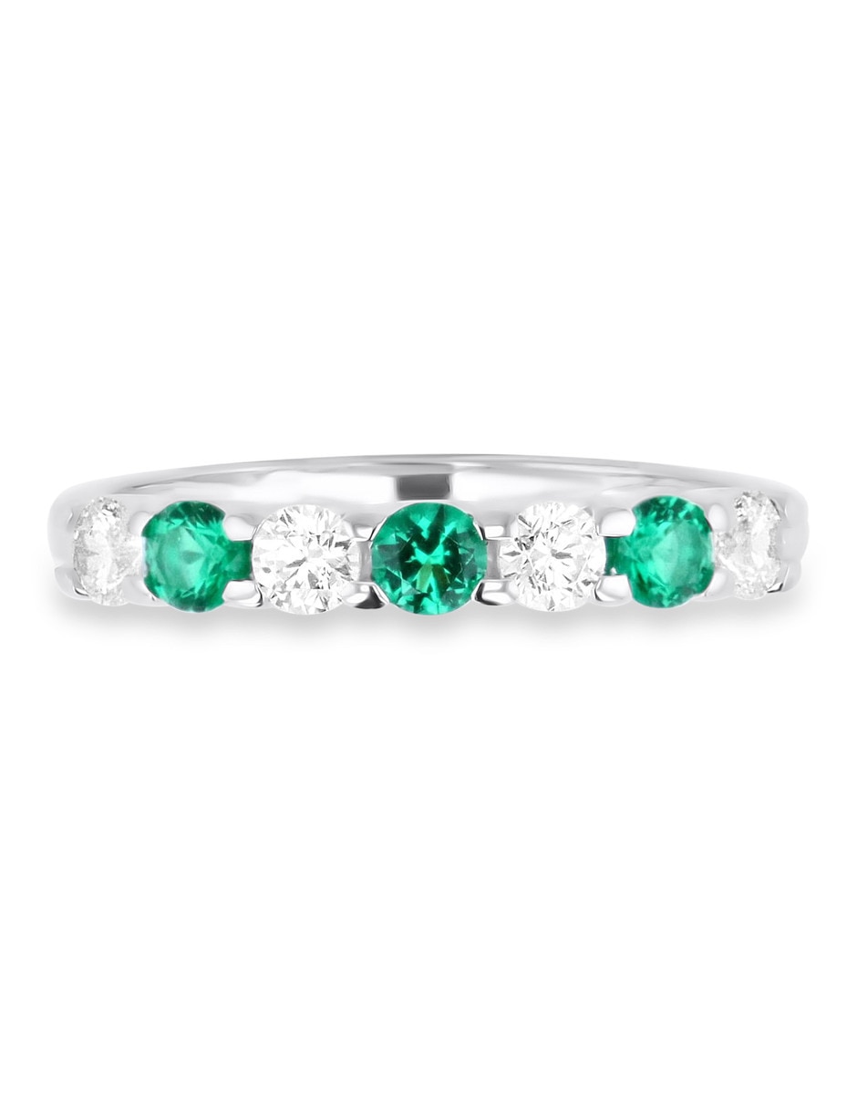 Churumbela de oro blanco 14 K Joyerías Bizarro zirconia 5