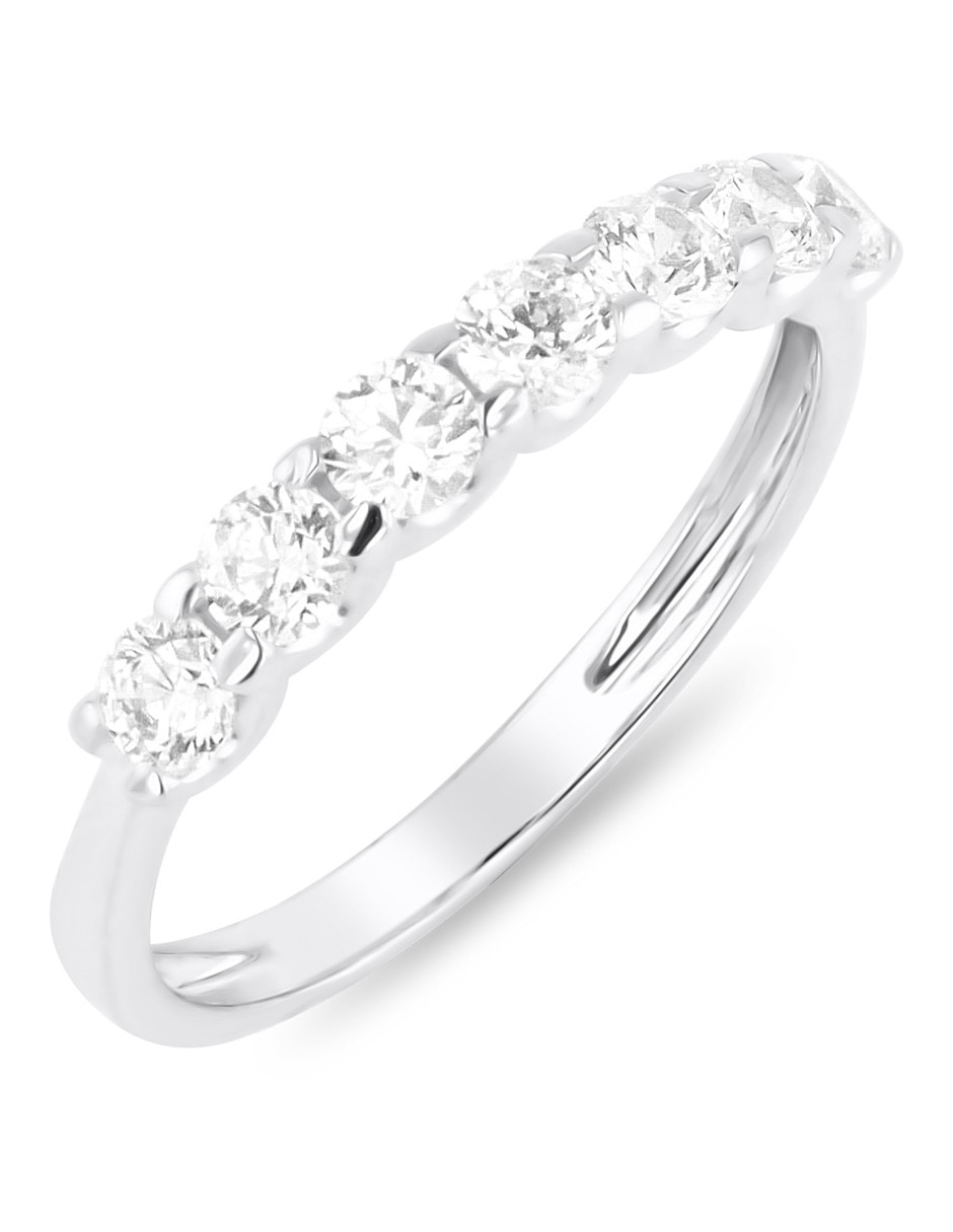 Churumbela de oro blanco 14 K Joyerías Bizarro zirconia 2