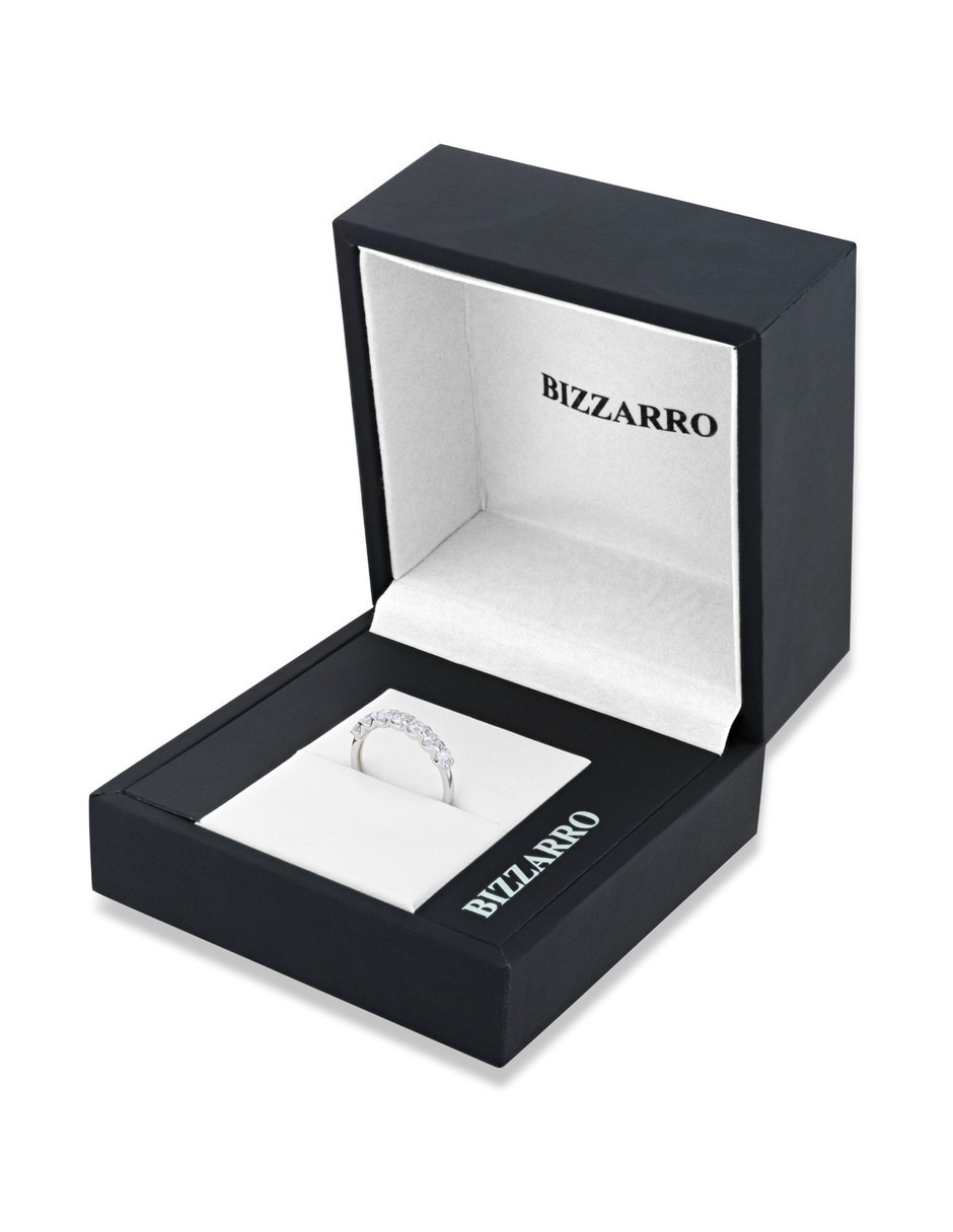 Churumbela de oro blanco 14 K Joyerías Bizarro zirconia 4