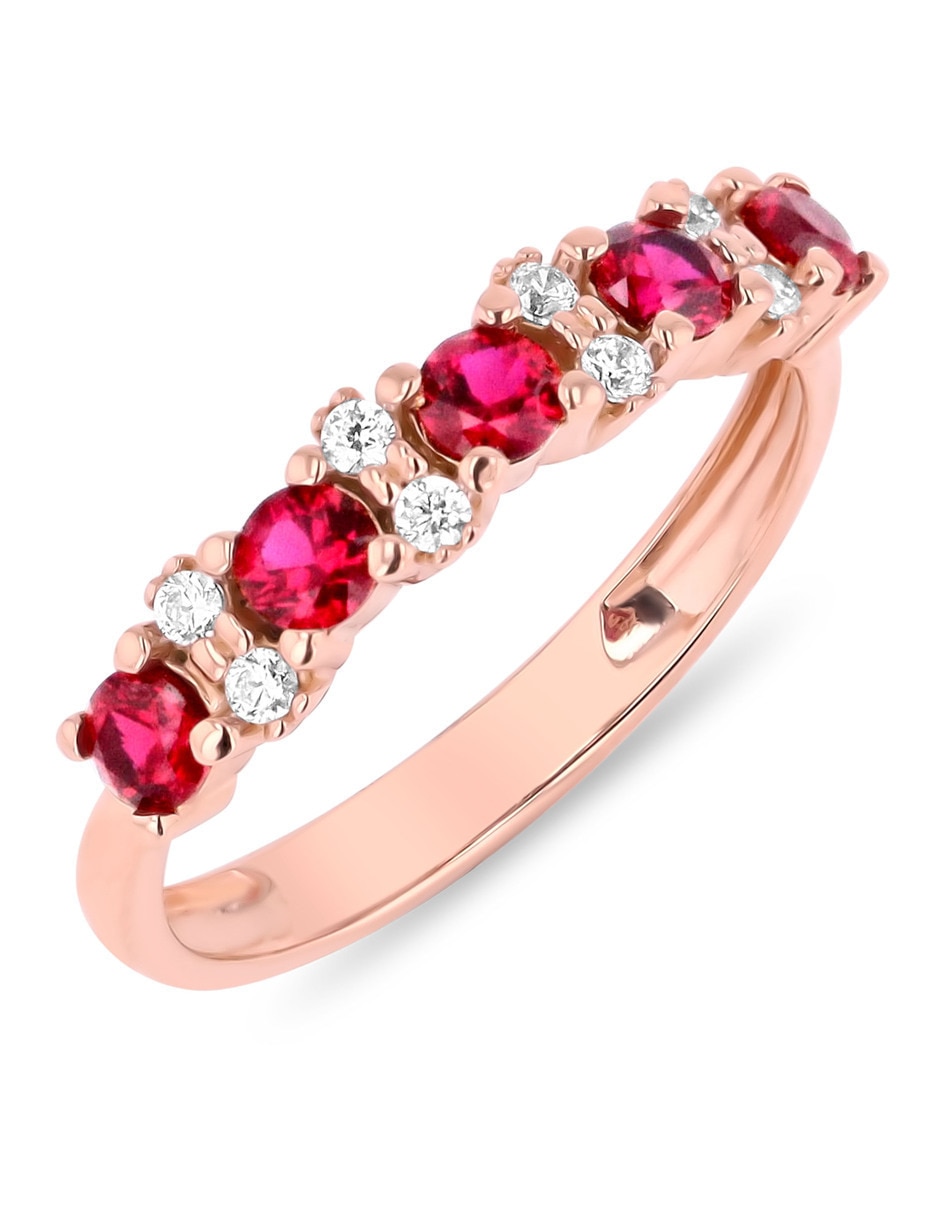 Churumbela de oro blanco 14 K Joyerías Bizarro zirconia 2