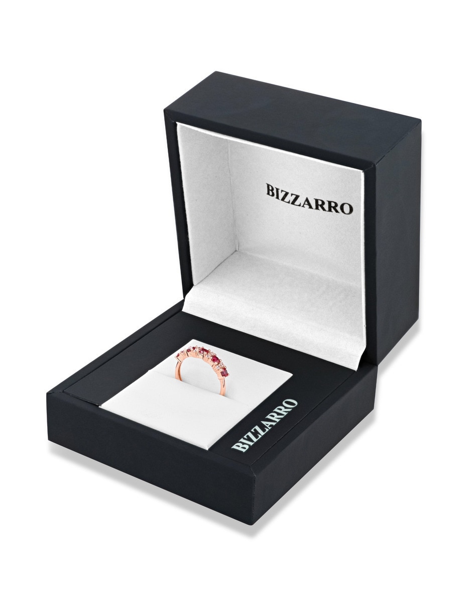 Churumbela de oro blanco 14 K Joyerías Bizarro zirconia 4