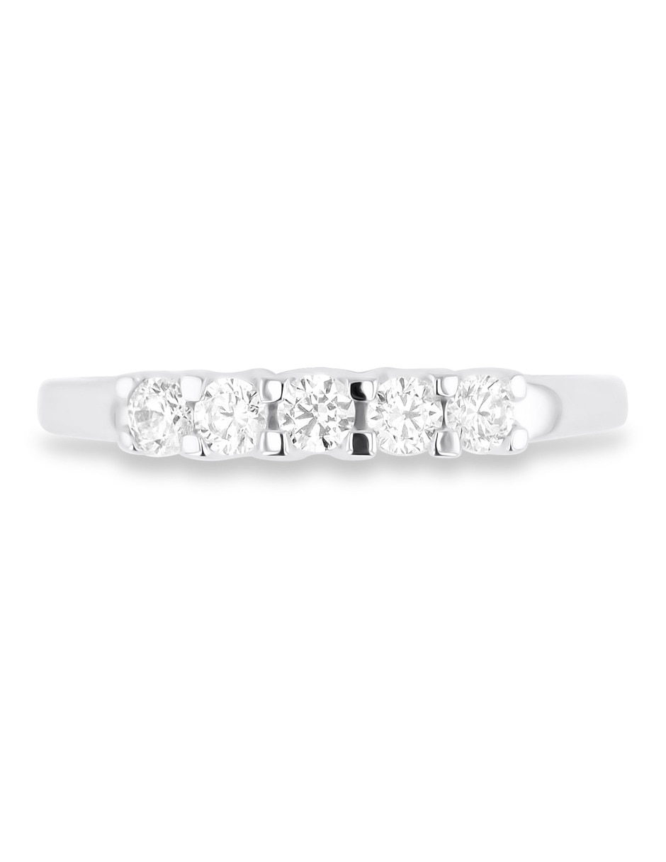 Churumbela de oro blanco 14 K Joyerías Bizarro zirconia