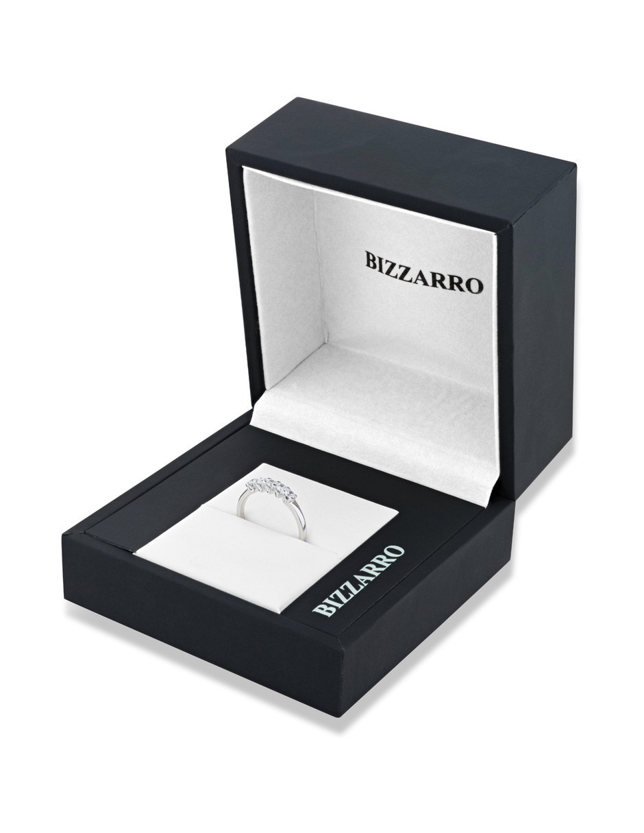 Churumbela de oro blanco 14 K Joyerías Bizarro zirconia