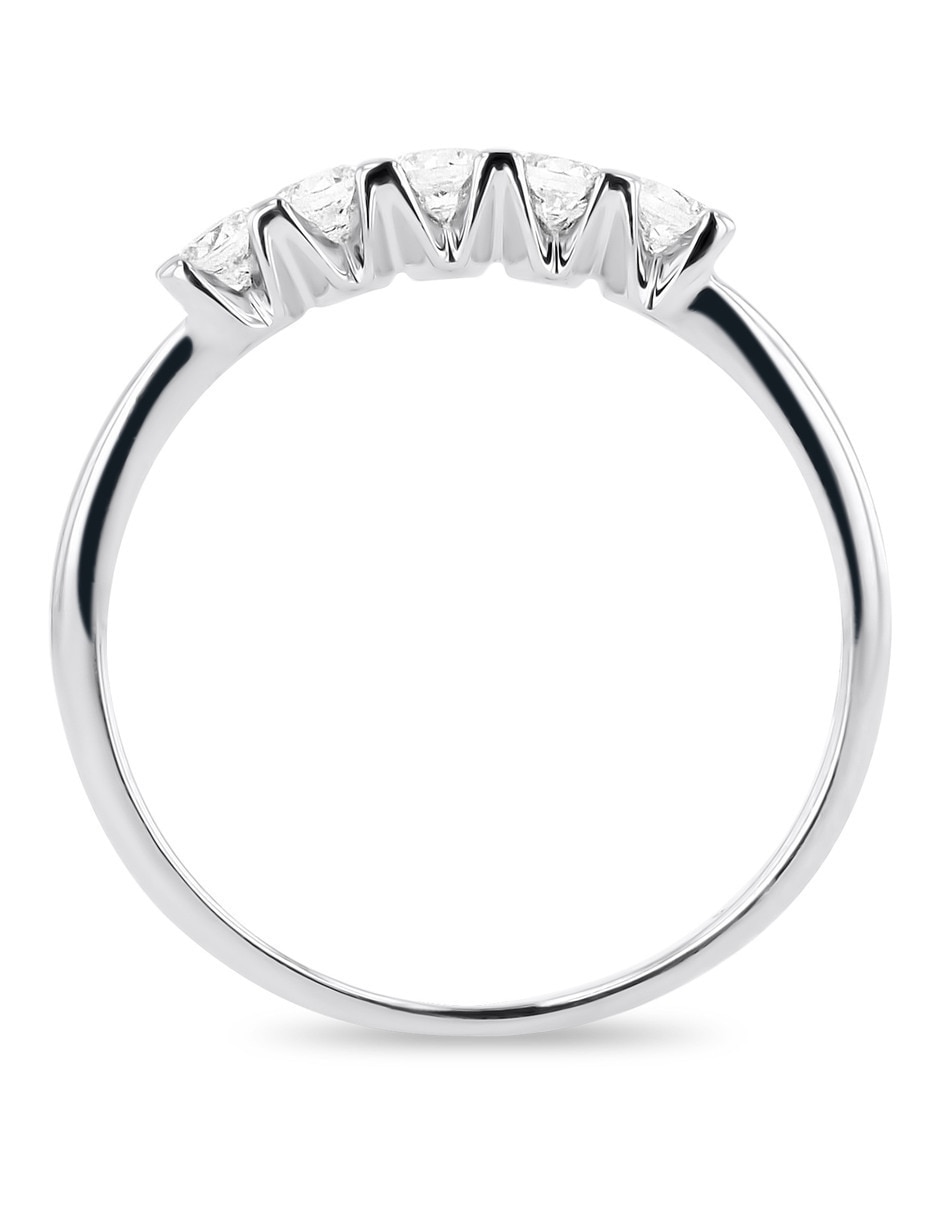 Churumbela de oro blanco 14 K Joyerías Bizarro zirconia