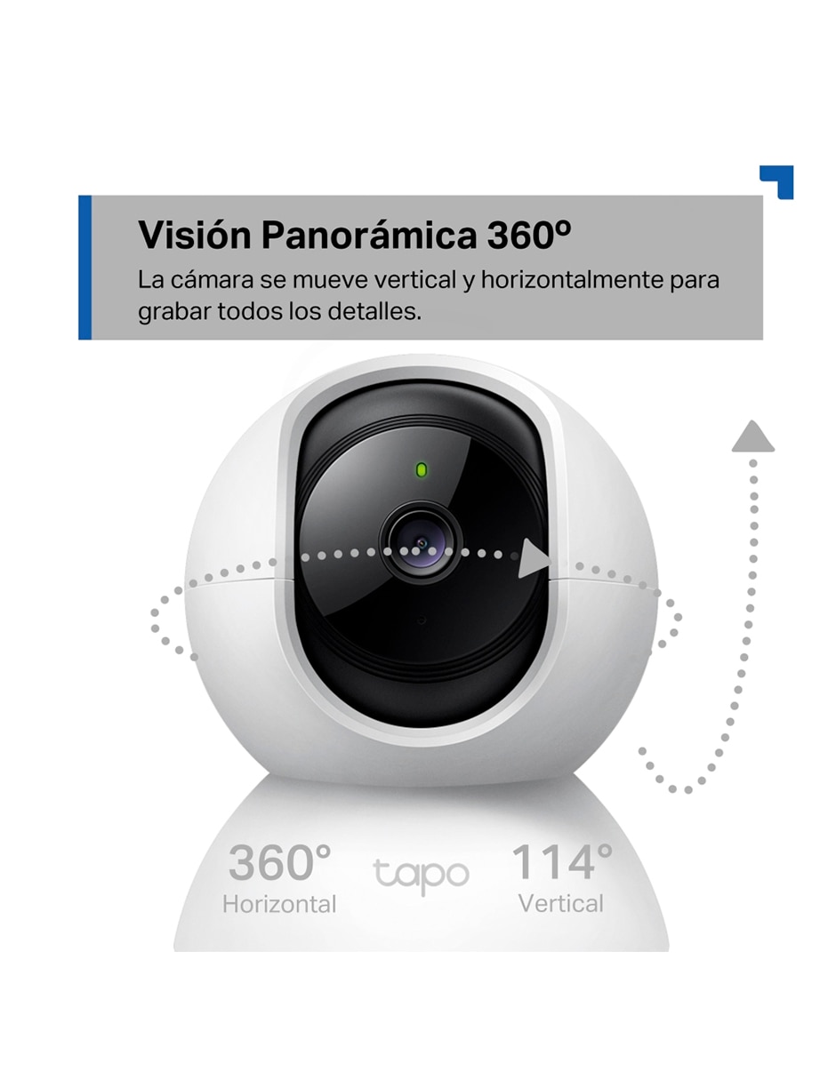 Cámara individual de seguridad Tapo C200 Inalámbrica Full HD 360° para Interior 3