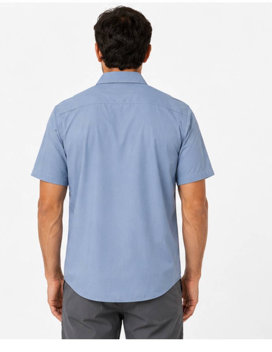 Camisa/Sobrecamisa Casual de (si aplica) Algodón manga Corta para hombre 3