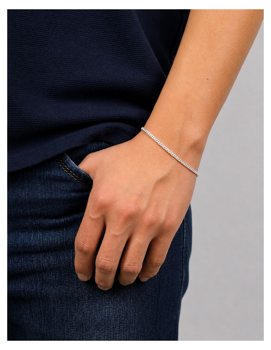 Pulsera de plata P 925 con acabado brillante 3