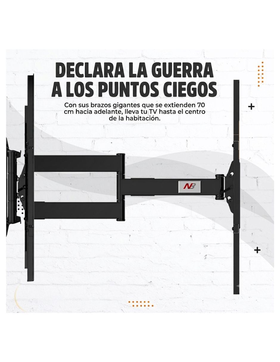 Soporte de pared North Bayou para pantalla Articulado 75 - 110 pulgadas