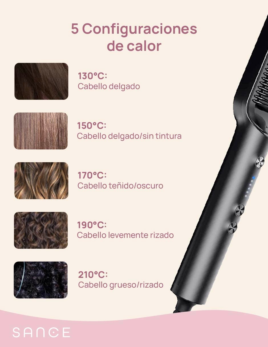 Cepillo alaciador Fair Lady 220 V 5