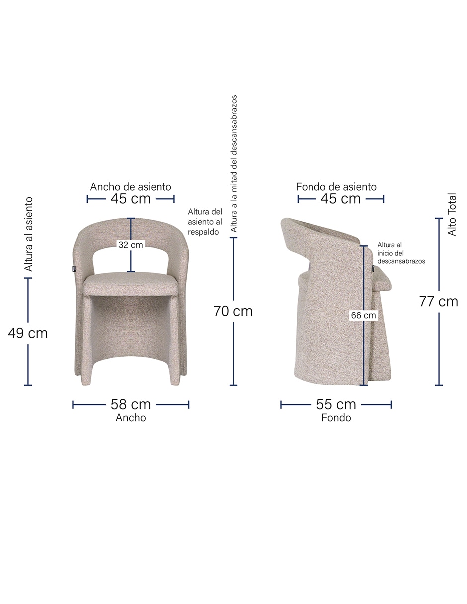 Silla con brazos Brum