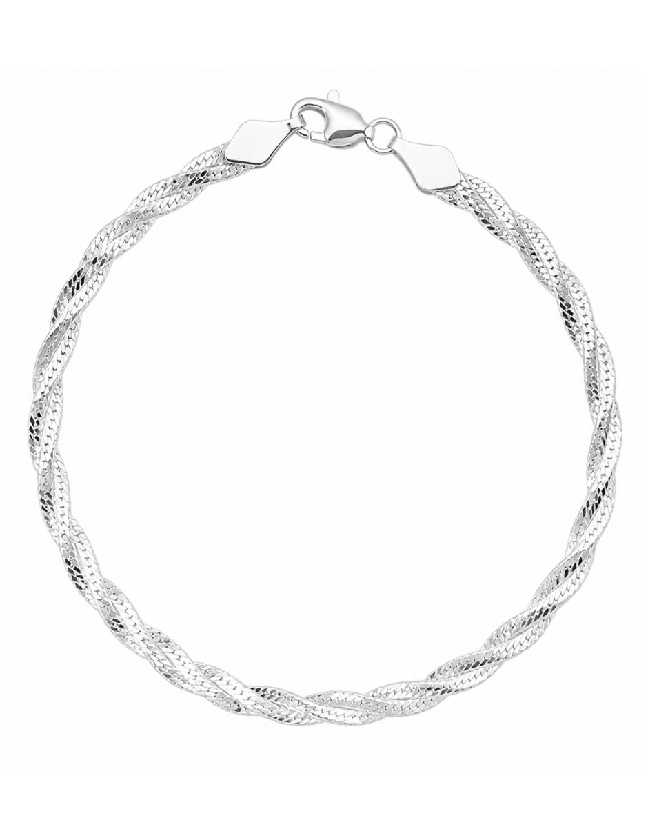 Pulsera de plata P 925 con acabado brillante Pulsera de plata P 925 con acabado brillante