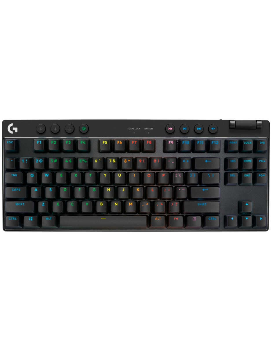 Teclado gamer alámbrico e inalámbrico Qwert inglés con interruptor Táctiles Brown Clear 920-012127 Teclado gamer alámbrico e inalámbrico Qwert inglés con interruptor Táctiles Brown Clear 920-012127