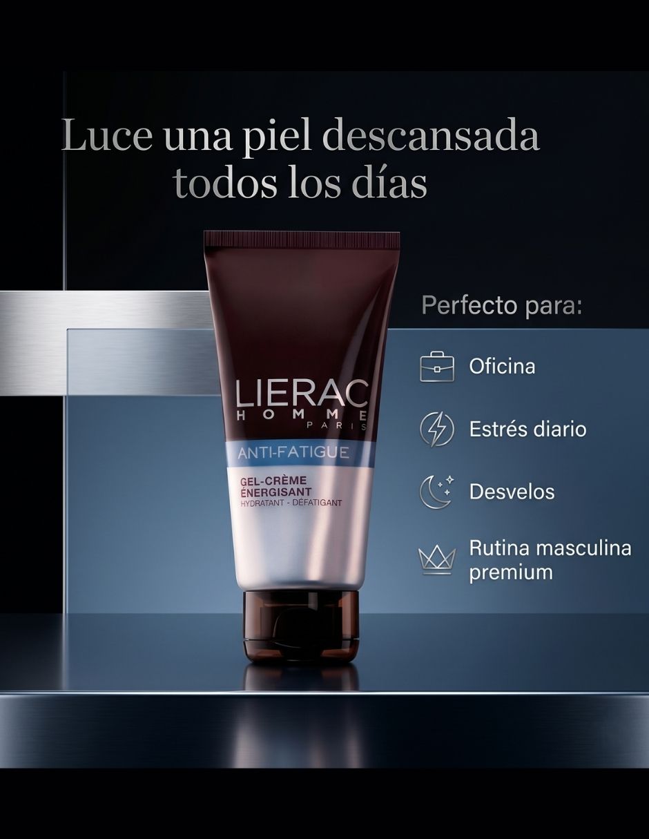 Gel para rostro revitalizante antifatiga para hombre Lierac