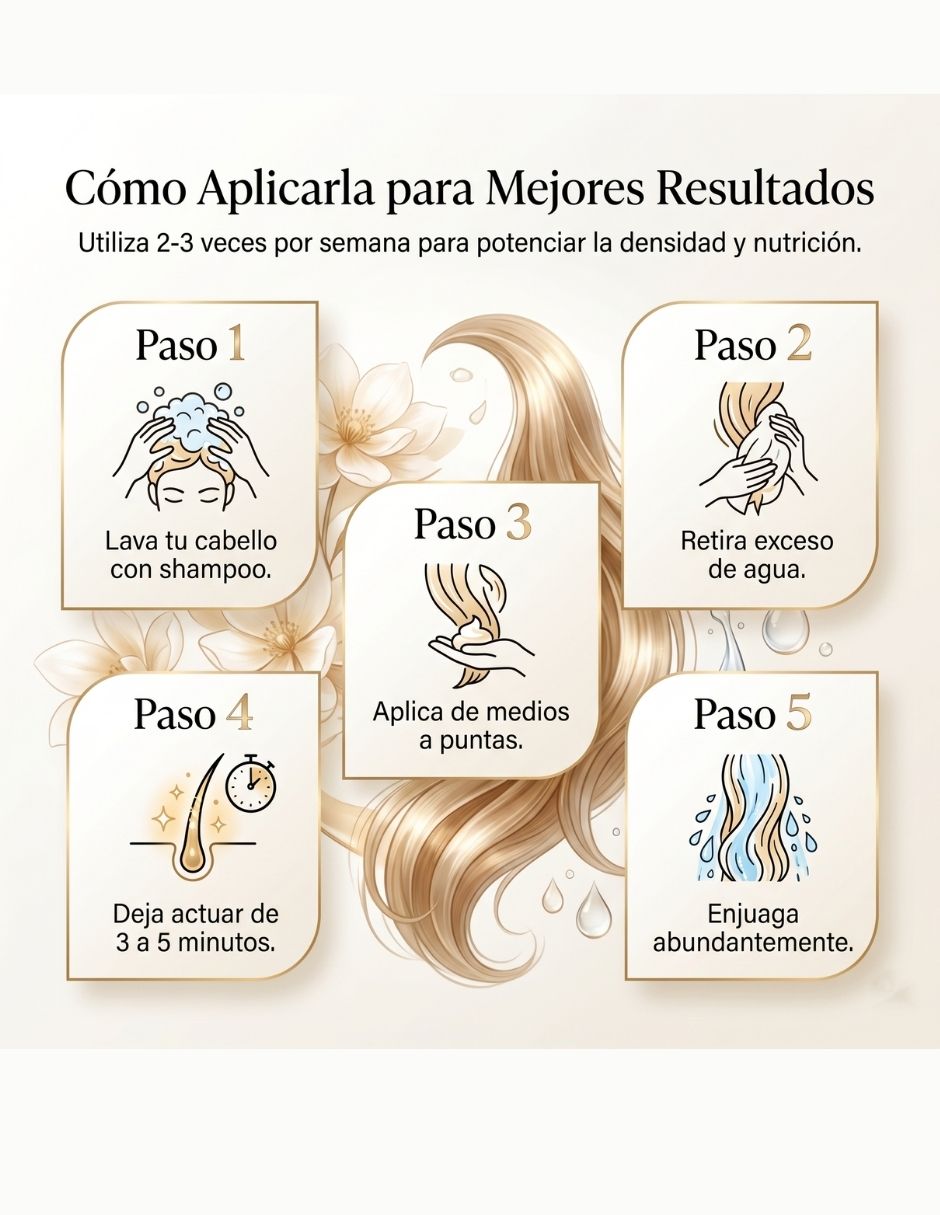 Mascarilla para cabello para cabello fino y sin volumen para protección de color de 150 ml 4