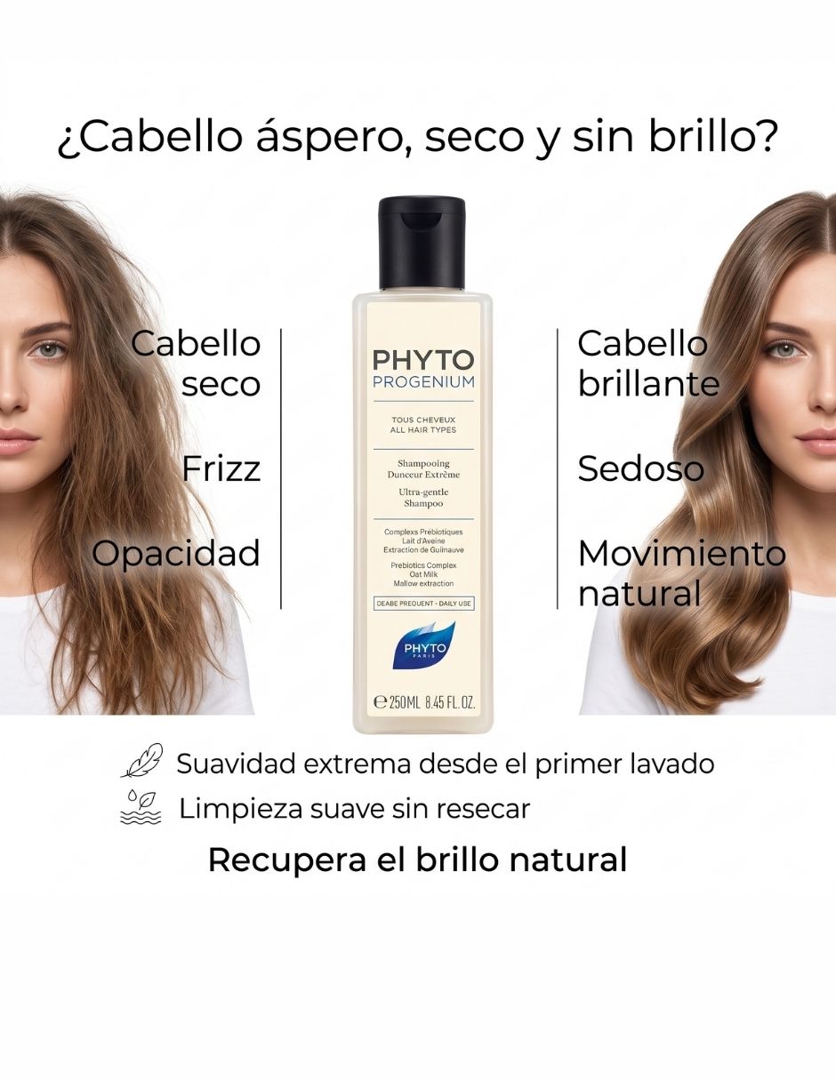 Shampoo hidratante todo tipo de cabello Paris Phyto 250 ml