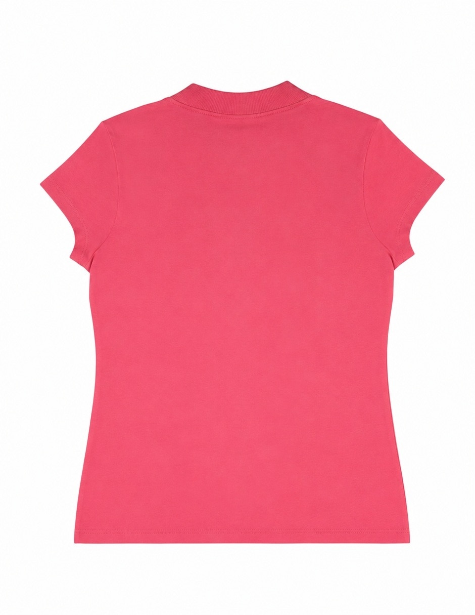 Playera manga corta cuello polo para mujer 4