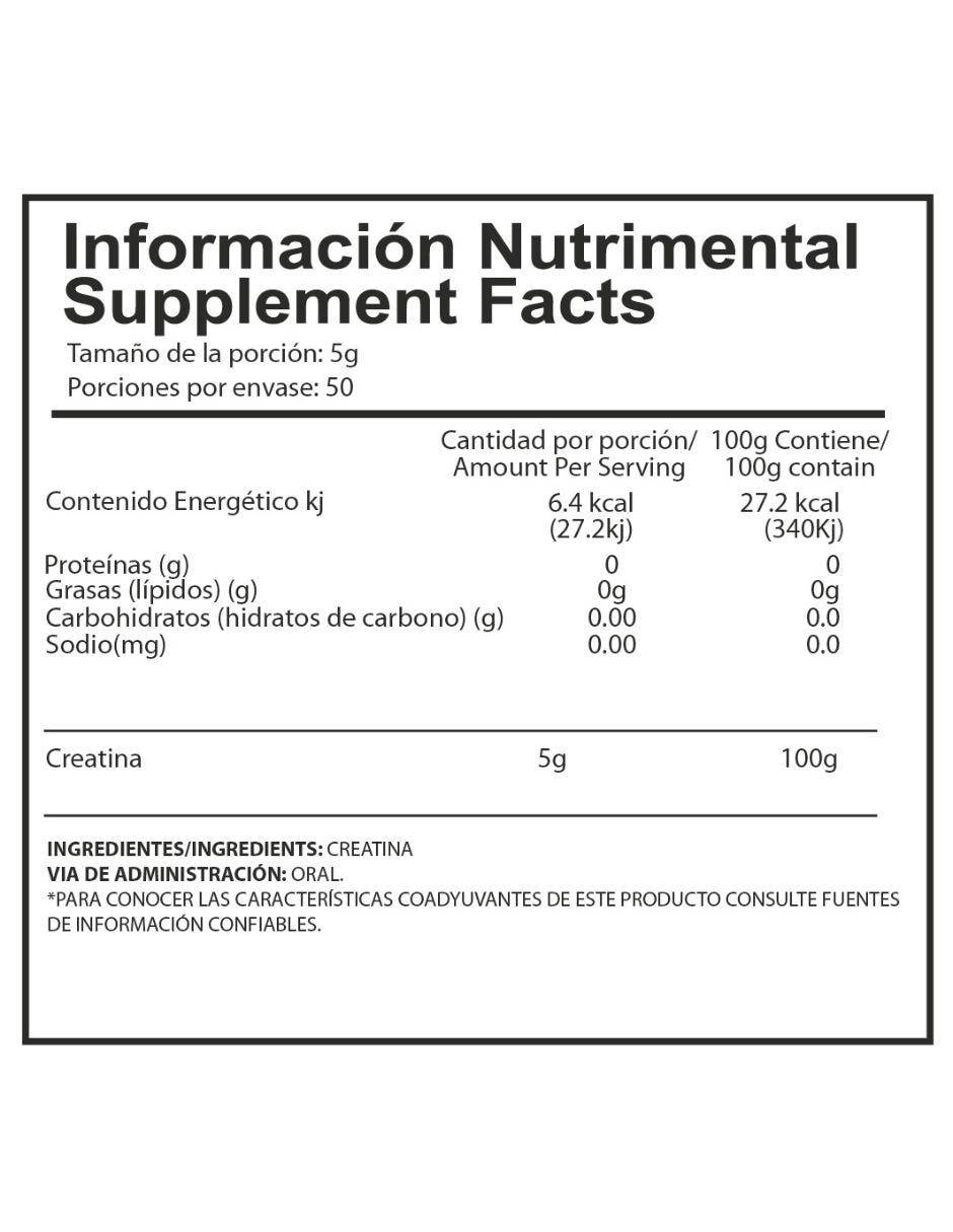 Creatine Alpha Nutrition de 250 g