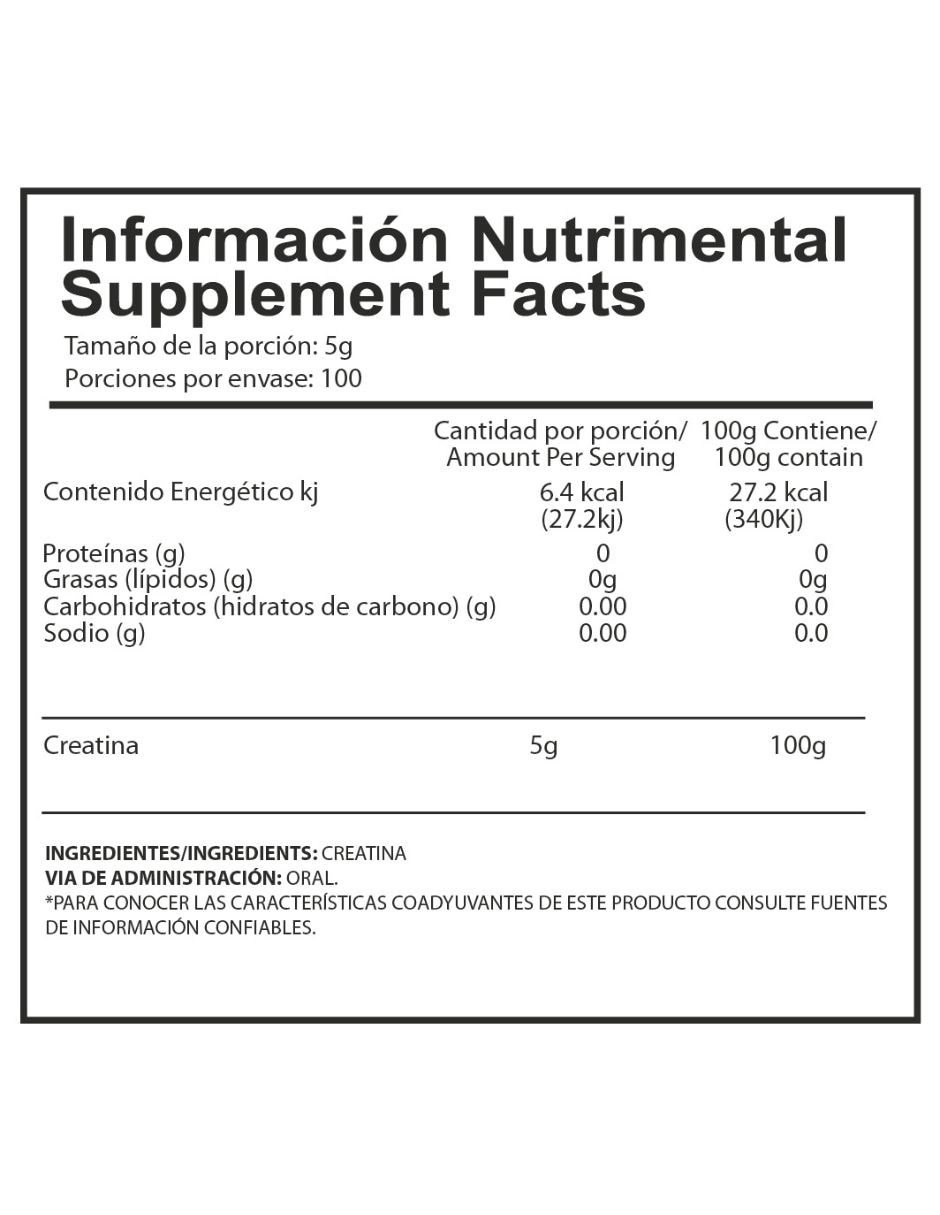 Creatine Alpha Nutrition de 500 gr