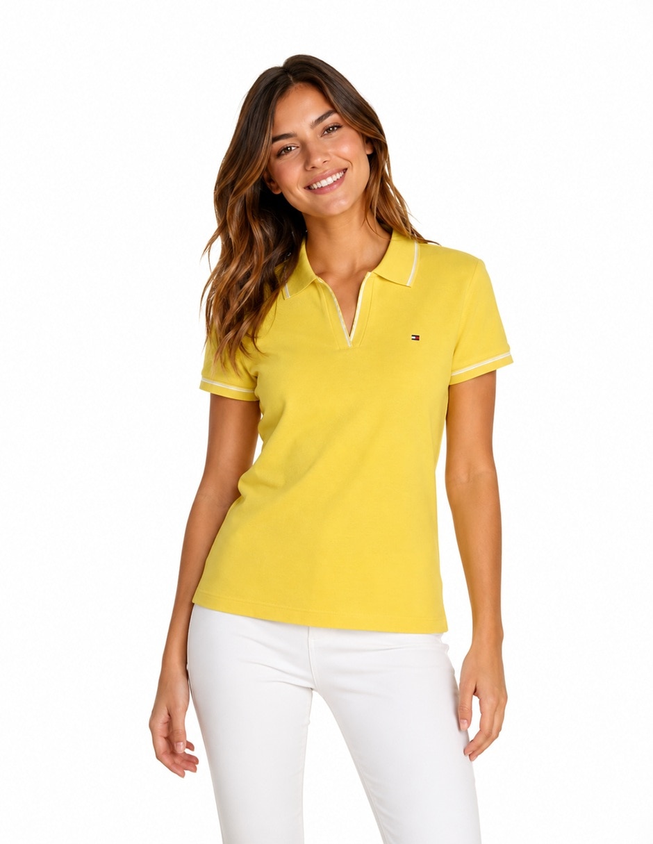 Playera manga corta cuello polo para mujer Playera manga corta cuello polo para mujer