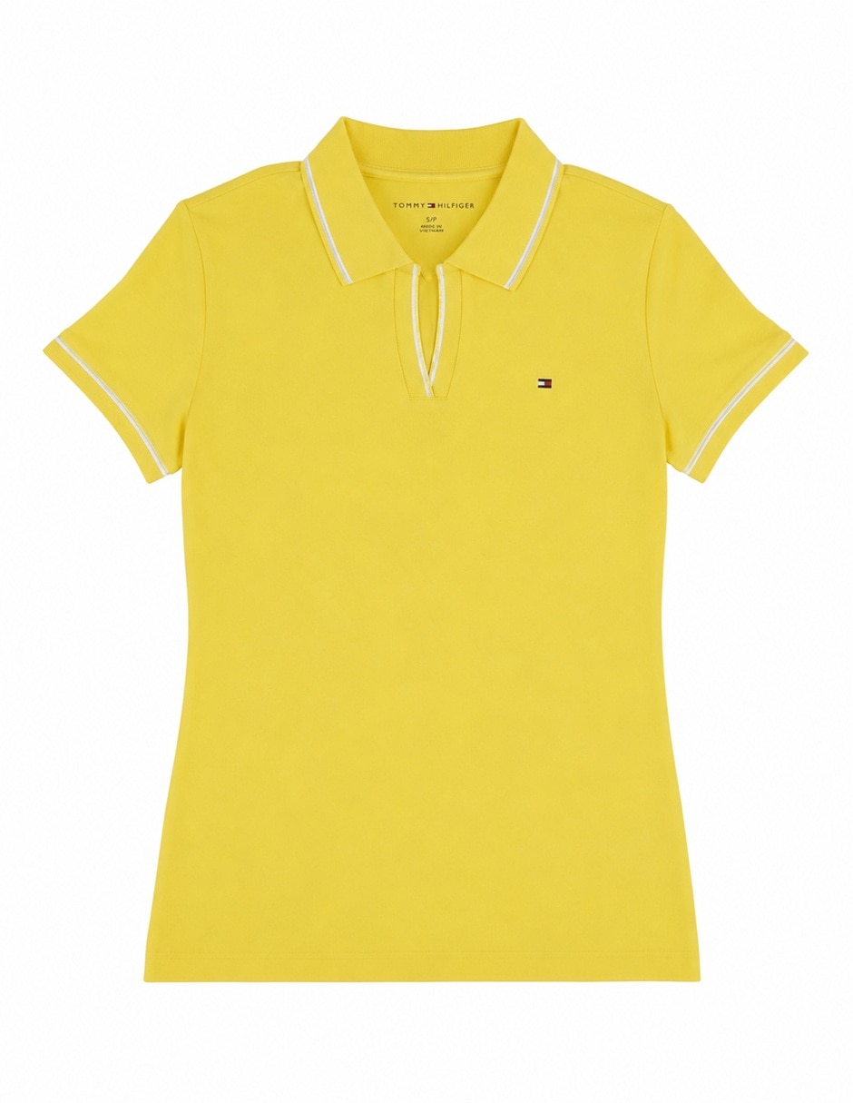 Playera manga corta tommy hilfiger cuello polo para mujer