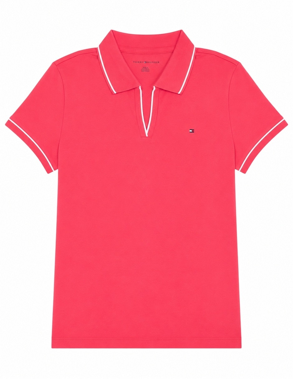 Playera manga corta cuello polo para mujer 3