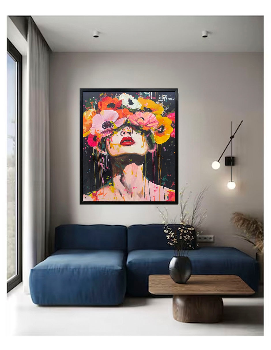 Cuadro pintado a mano técnica acrílico 2