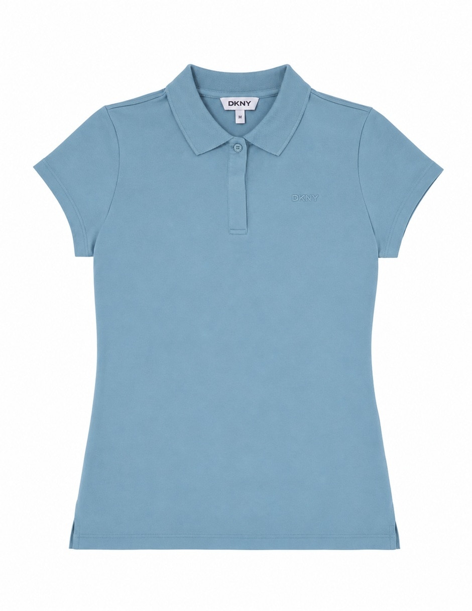 Playera manga corta dkny cuello polo para mujer