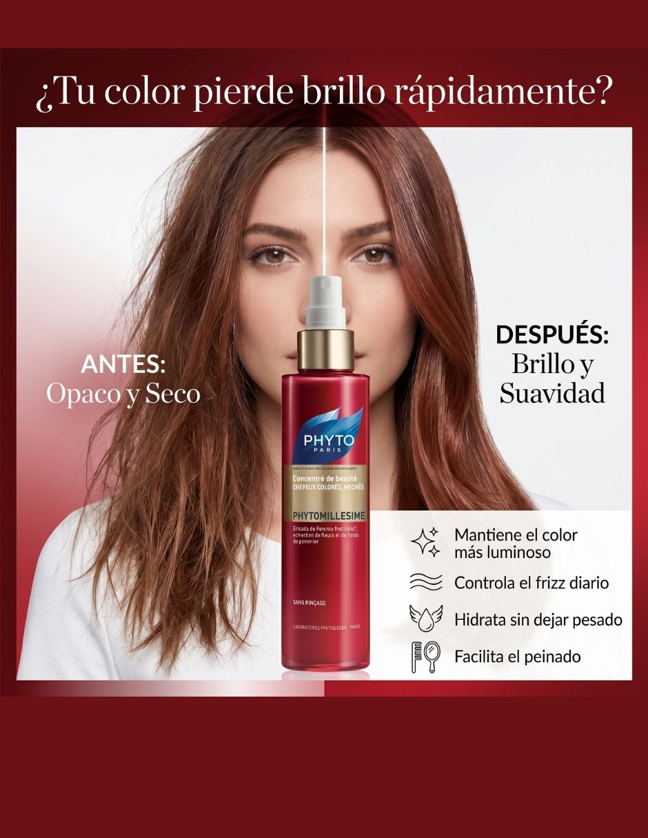 Crema capilar para cabello teñido Paris Leave In Phyto para antifrizz