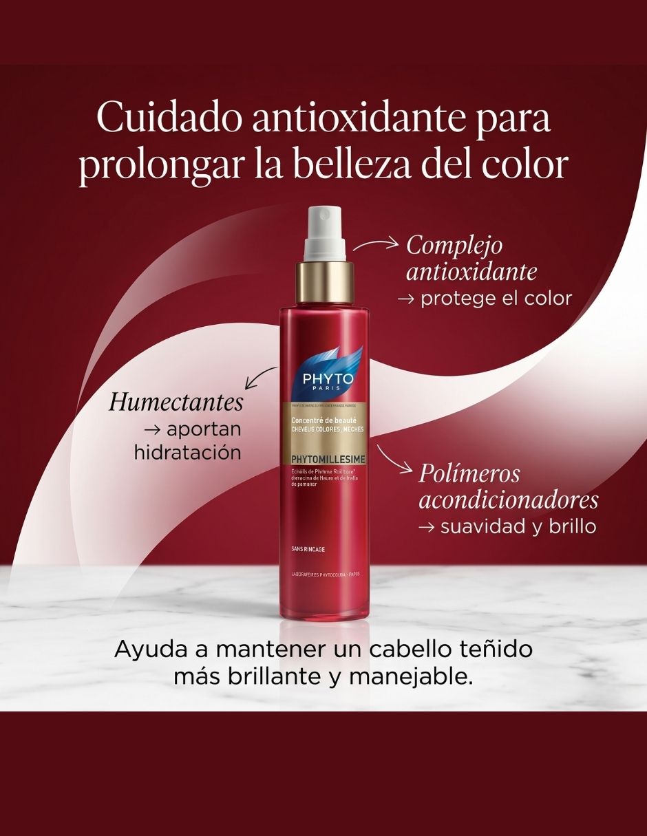 Crema capilar para cabello teñido Paris Leave In Phyto para antifrizz