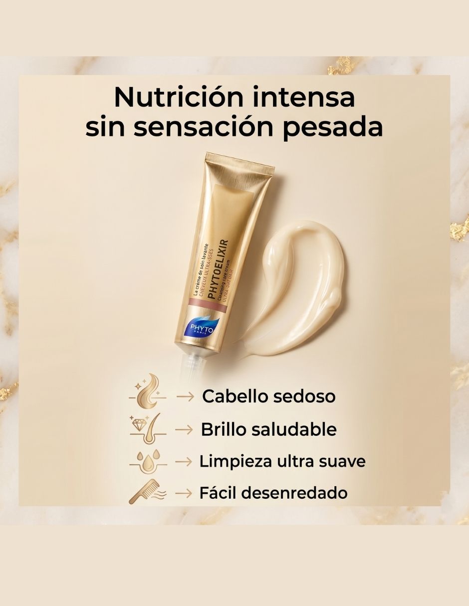 Crema capilar para cabello seco Paris nutritiva Phyto para revitalizar