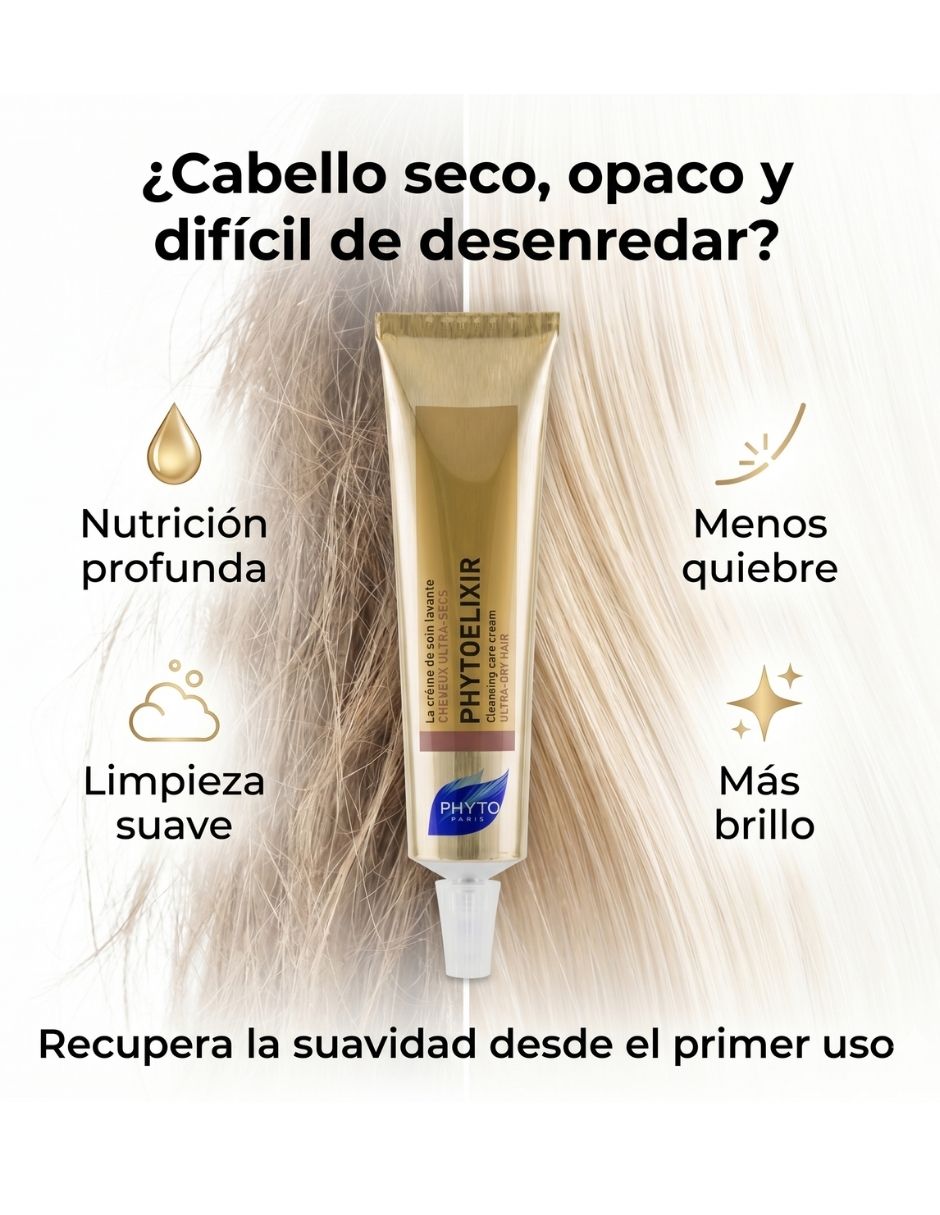 Crema capilar para cabello seco Paris nutritiva Phyto para revitalizar